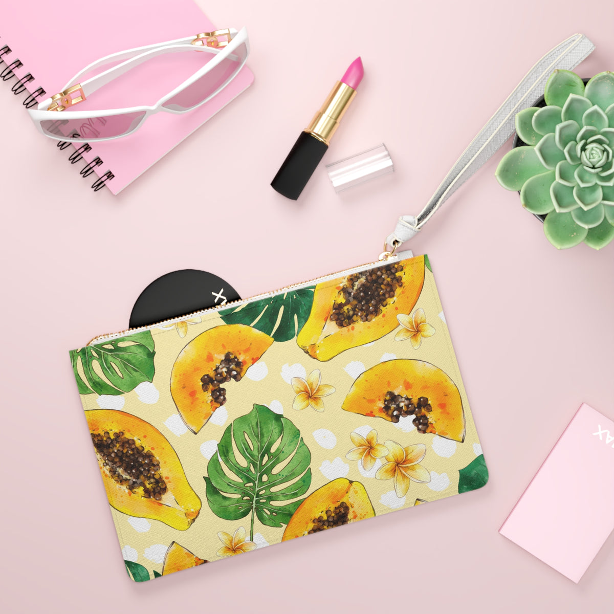 Papaya Tropical Clutch Bag
