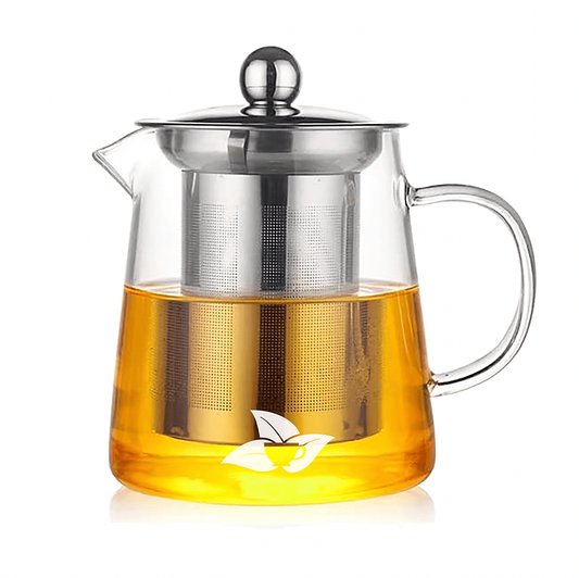 Borosilicate Glass Teapot w/ Removable Mesh Infuser (15 Oz)