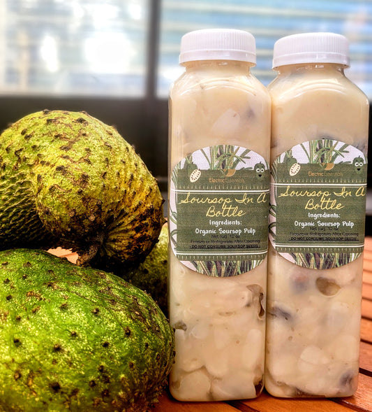6 PC - SOURSOP-IN-A-BOTTLE: Fresh Frozen Soursop Pulp —  [Standard Shipping To Tri-State Area (Greater USA: 1-3 Day Shipping Required)]