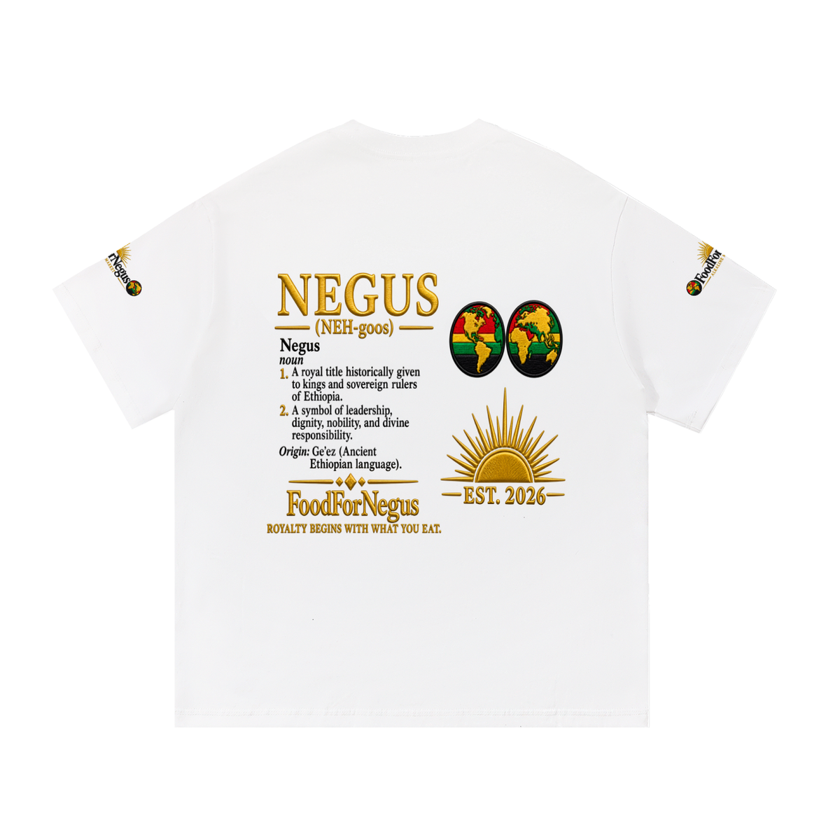 Food For Negus (NEH-goos) Cotton Tee
