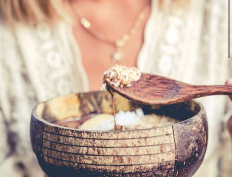 Coconut Bowl-plus Free wooden spoon